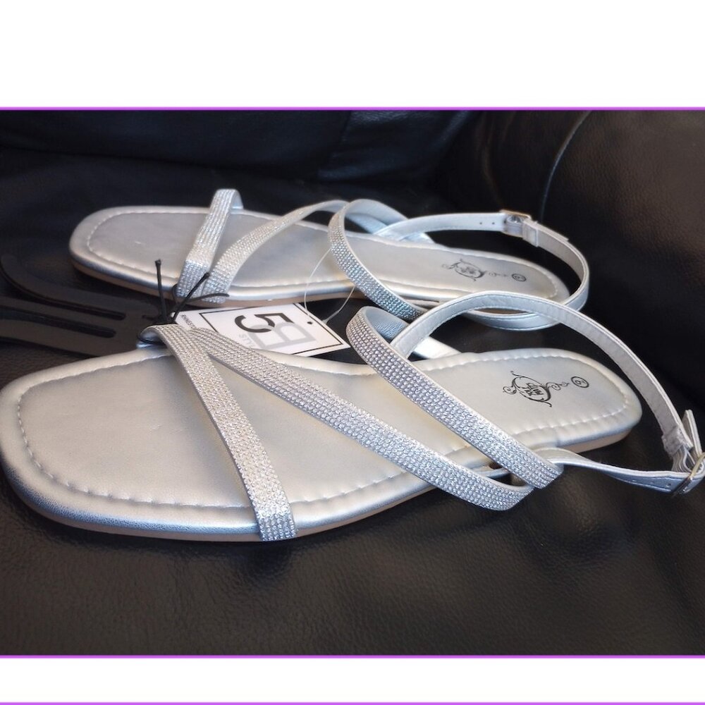 Sparkly Strappy Sandals size 9 (NWT)